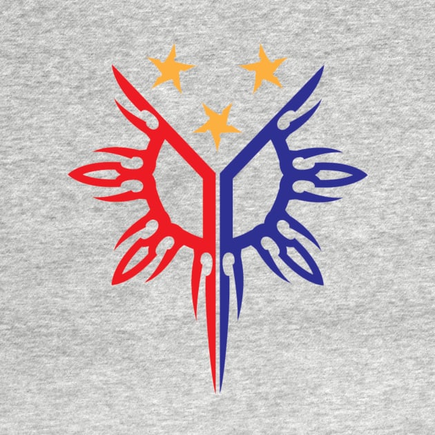 Tribal Philippines Filipino Sun and Stars Flag by AiReal Apparel by airealapparel